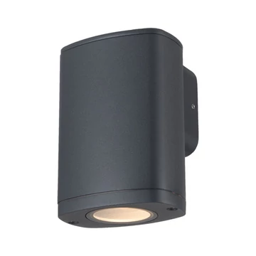 KANLUX ZEVI EL 1GU10 G Homlokzati lámpatest, GU10, max 10W, PAR16, 140x100x100mm, IP54, szürke (38881)