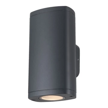 KANLUX ZEVI EL 2GU10 G Homlokzati lámpatest, GU10, 2 x max 10, PAR16, 190x100x100mm, IP54, szürke (38883)