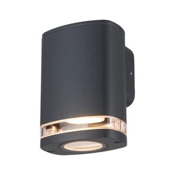 KANLUX ZEVI W EL 1GU10 G Homlokzati lámpatest, GU10, max 10W, PAR16, 140x100x100mm, IP54, szürke (38885)