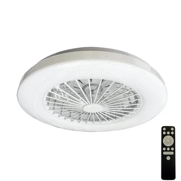 NEDES Dizájn lámpa, LED mennyezeti lámpa + mennyezeti ventilátor STAR + távvezérlő 48W - LCL6340