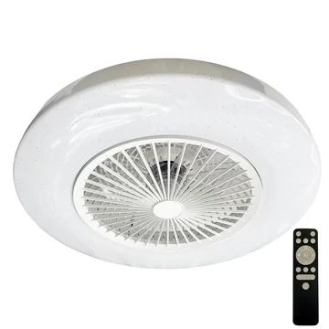 NEDES Dizájn lámpa, LED mennyezeti lámpa + mennyezeti ventilátor STAR + távvezérlő 72W - LCL6350