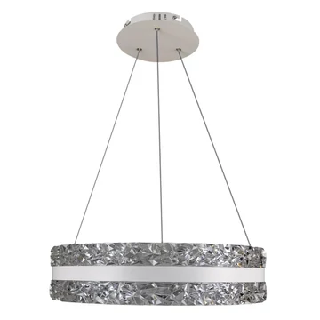 NEDES Dizájn lámpa, LED luxusos függesztett kristálycsillár + távvezérlő 80W - TA2303/W
