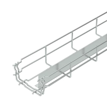 OBO Bettermann GRM-T 55 100 G GRM rácsos kábeltálca 1 válaszfallal 55x100x3000 galvanikusan horganyzott, EN ISO 19598 / EN ISO 4042 (6006453)