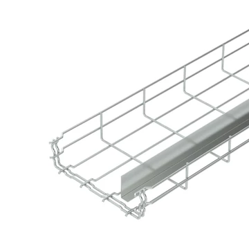 OBO Bettermann GRM-T 55 200 G GRM rácsos kábeltálca 1 válaszfallal 55x200x3000 galvanikusan horganyzott, EN ISO 19598 / EN ISO 4042 (6006455)