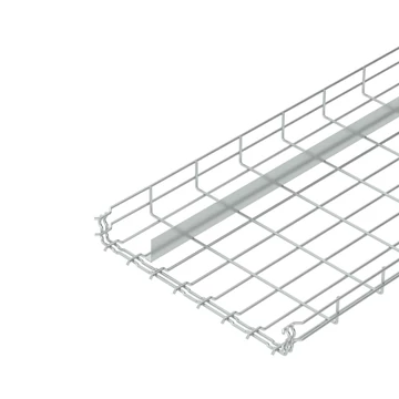 OBO Bettermann GRM-T 55 400 G GRM rácsos kábeltálca 1 válaszfallal 55x400x3000 galvanikusan horganyzott, EN ISO 19598 / EN ISO 4042 (6006457)