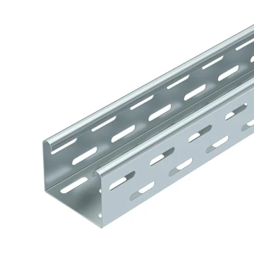 OBO Bettermann RKS 607 FS kábeltálca RKS perforált, fenékborda nélkül 60x75x3000 szalaghorganyzott, DIN EN 10346 (6055893)