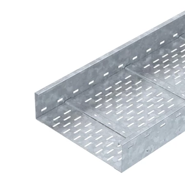 OBO Bettermann WKSG 140 FT nagyfesztávú kábeltálca perforált, fenékbordával 110x400x6000 merítetten tűzihorganyzott, DIN EN ISO 1461 (6098149)