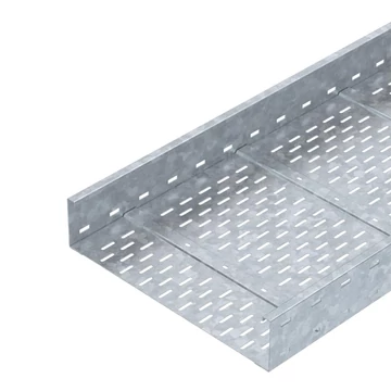 OBO Bettermann WKSG 150 FT nagyfesztávú kábeltálca perforált, fenékbordával 110x500x6000 merítetten tűzihorganyzott, DIN EN ISO 1461 (6098153)