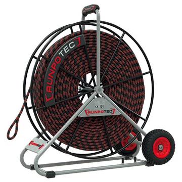 RUNPOTEC PE behúzókötél acél csévélődobbal, D=10 mm, 200m (101680)