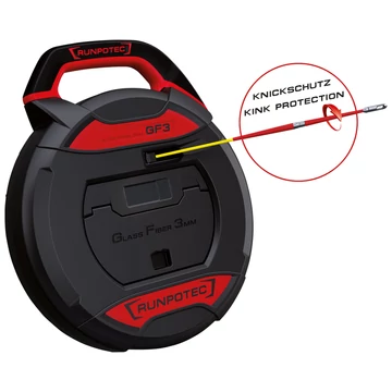 RUNPOTEC GF3 üvegszálas vezetékbehúzó hosszmérő nélkül, D=3mm, 30m (101970)
