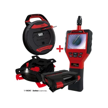 RUNPOTEC Runpocam RC2 vizsgáló kamera, 30m + GF3 üvegszálas vezetékbehúzó digitális hosszmérővel, 30m (111460)