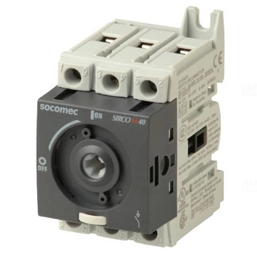SOCOMEC SIRCO szakaszoló (terheléskapcsoló) M1 méret 3X40A (hajtás nélkül) 415..690 VAC / 110..440 VDC (22003004)