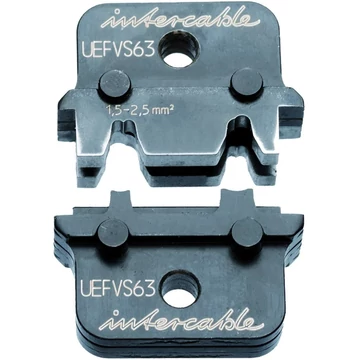 INTERCABLE Présbélyeg, 90° nyitott szárú sarukhoz, 6,3mm (UEFVS63)