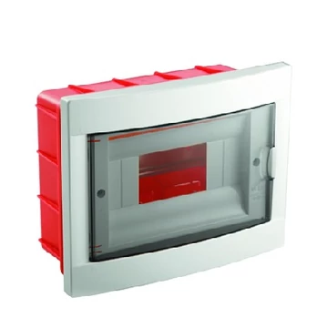 VIKO (by Panasonic) Süllyesztett lakáselosztó 8 modulos, IP20, füstszínű ajtóval, PE/N sínekkel (90916008)
