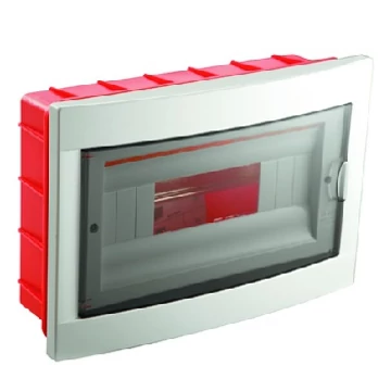 VIKO (by Panasonic) Süllyesztett lakáselosztó 12 modulos, IP20, füstszínű ajtóval, PE/N sínekkel (90916012)