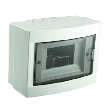 VIKO (by Panasonic) Falon kívüli lakáselosztó 6 modulos, IP20, füstszínű ajtóval, PE/N sínekkel (90916106)