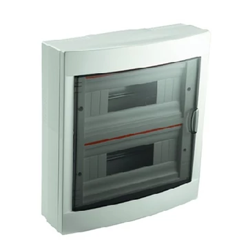 VIKO (by Panasonic) Falon kívüli lakáselosztó 24 modulos, IP20, füstszínű ajtóval, PE/N sínekkel (90916124)