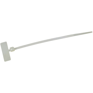 TRACON Jelzőcímkés kábelkötegelő, natúr, 110x2,5mm, D=1-20mm, PA6.6 (axb=8x25mm) (120J)