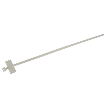TRACON Jelzőcímkés kábelkötegelő, natúr, 210x2,5mm, D=5-45mm, PA6.6 (axb=15x30mm) (200J)