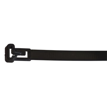 TRACON Nyitható kábelkötegelő, fekete, 250x7.6mm, D=10-65mm, PA 6.6 (261-NY)