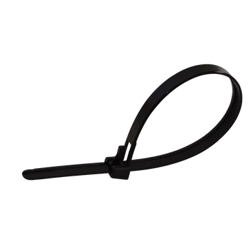 TRACON Nyitható kábelkötegelő, fekete, 350x8mm, D=10-100mm, PA 6.6 (351-NY)