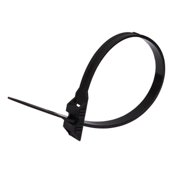 TRACON PA12 kábelkötegelő, UV-álló, fekete, 350x9mm, D=25-93mm, PA12 (360-12)