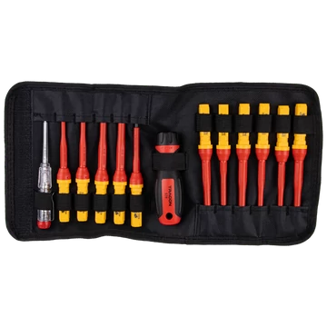 TRACON 1000 V-ra szigetelt csavarhúzószett, 1000V, 13pcs (CSET13)