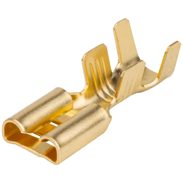 TRACON Szigeteletlen rátolható csatlakozó hüvely, sárgaréz, 6,3x0,8mm, 4-6mm2 (CSH6-2)