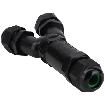 TRACON Tömítőszelencés kábeltoldó, Y-elágazó, 0.5-4 mm2, IP68, PC+PA6.6, 3P, 450VAC, 24A (CST4-Y3P)