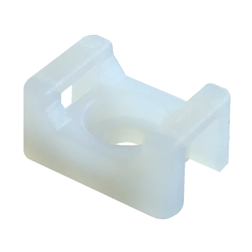 TRACON Csavarozható, 2oldalt fűzhető kábelkötegelő talp, natúr, 15x10mm, d=3.5mm, PA6.6 (CSTALP)