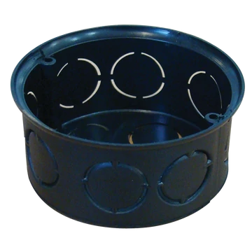 TRACON Perforált szerelvénydoboz süllyesztett, sima, fekete, 72x36mm (D70SZ)