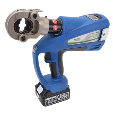 TRACON Elektro-hidraulikus présszerszám 11 bélyeggel, hordtáskában, 16-300mm2, 4900g, 60kN, 350°, 2x Li-ion, 18V, 3200mAh (DK60E)