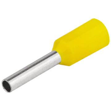 TRACON Szigetelt (PA6.6) érvéghüvely, ónozott elektrolitréz, sárga, 1mm2, L=16,4mm (E100)