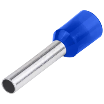 TRACON Szigetelt (PA6.6) érvéghüvely, ónozott elektrolitréz, kék, 2,5mm2, L=19,2mm (E117)