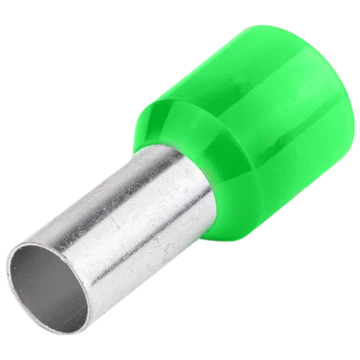 TRACON Szigetelt (PA6.6) érvéghüvely, ónozott elektrolitréz, zöld, 6mm2, L=20mm (E22)