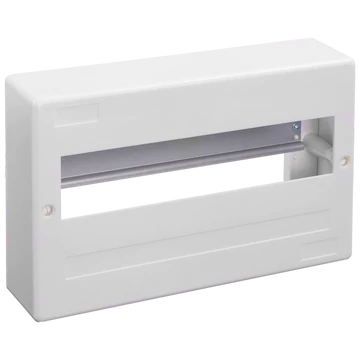 TRACON Falon kívüli elosztódoboz, ajtó nélkül, N/PE sínnel, 1x12 modul, IP40, (HxWxD=160x260x65mm) (EDFK-12/1AN)