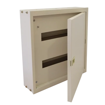 TRACON Fém elosztódoboz falon kívüli, maszkos, fehér, 2x16 mod, HxWxD = 455x445x110mm, IP42, RAL1013 (EDFKF-16/2)