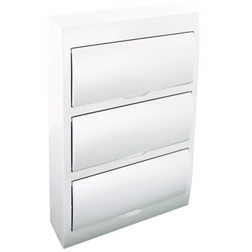 TRACON Falon kívüli elosztódoboz fehér ajtóval, N/PE sínnel, 3x14 (42) modul, IP40, (HxWxD=473x305x101mm) (EDFKN-14/3)