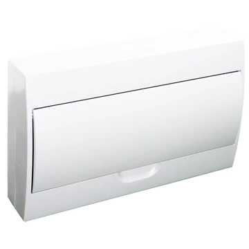 TRACON Falon kívüli elosztódoboz, fehér ajtóval, N/PE sínnel, 1x18 modul, IP40, (HxWxD=220x364x96mm) (EDFKN-18/1)