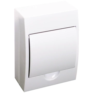 TRACON Falon kívüli elosztódoboz, fehér ajtóval, N/PE sínnel, 1x6 modul, IP02, (HxWxD=200x148x95mm) (EDFKN-6/1)