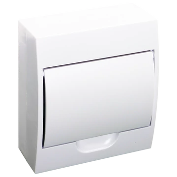 TRACON Falon kívüli elosztódoboz, fehér ajtóval, N/PE sínnel, 1x8 modul, IP40, (HxWxD=200x184x95mm) (EDFKN-8/1)