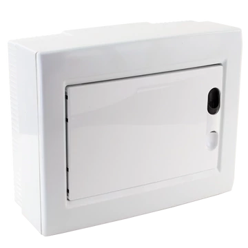 TRACON Falon kívüli elosztódoboz, fehér-sík ajtóval, NPE nélkül, 1x8 (8) modul, IP40, (HxWxD=195x240x90mm) (EDFKSN-8/1)
