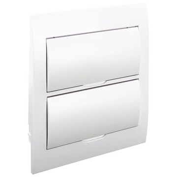 TRACON Süllyesztett elosztódoboz, fehér ajtóval, N/PE sínnel, 2x12 (24) modul, IP40, (HxWxD=310x257x76mm) (EDSN-12/2)