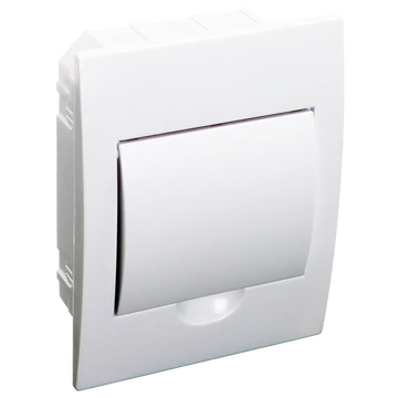 TRACON Süllyesztett elosztódoboz, fehér ajtóval, N/PE sínnel, 1x6 modul, IP40, (HxWxD=200x150x66mm) (EDSN-6/1)