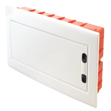TRACON Süllyesztett elosztódoboz, fehér-sík ajtóval, NPE nélkül, 1x18 (18) modul, IP40, (HxWxD=270x440x85mm) (EDSSN-18/1)