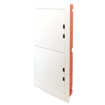 TRACON Süllyesztett elosztódoboz, fehér-sík ajtóval, NPE nélkül, 4x18 (72) modul, IP40, (HxWxD=860x440x95mm) (EDSSN-18/4)