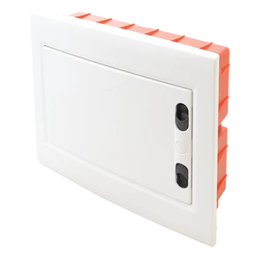 TRACON Süllyesztett elosztódoboz, fehér-sík ajtóval, NPE nélkül, 1x8 (8) modul, IP40, (HxWxD=180x220x88mm) (EDSSN-8/1)
