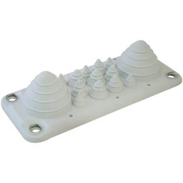 TRACON Elosztószekrény kábelbevezető, gumi, 14db kábelhez, 222x92mm; IP55 (EKBV-03)
