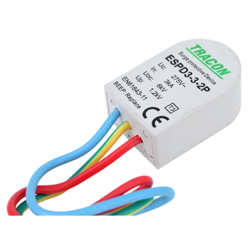 TRACON T3 AC típusú túlfeszültség levezető, szerelvénydobozba, Uc:275V; In:3kA; Uoc:6kV; Up:1,2kV; 2P; BEEP (ESPD3-3-2P)