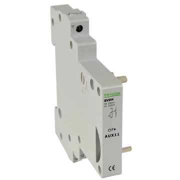 TRACON Segédérintkező EVOH kismegszakítóhoz, 230V, 50Hz, In:6A W=9mm; 0,5-4mm2 (EVOH-AUX11)